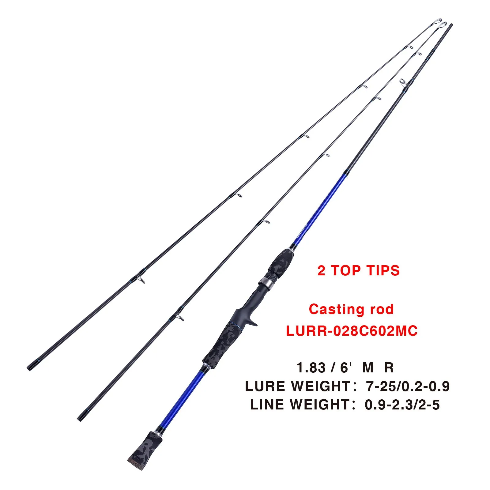 028C Huron 6'/6.6'/7' Carbon Casting Rod Fishing Rod Spare Tip Available