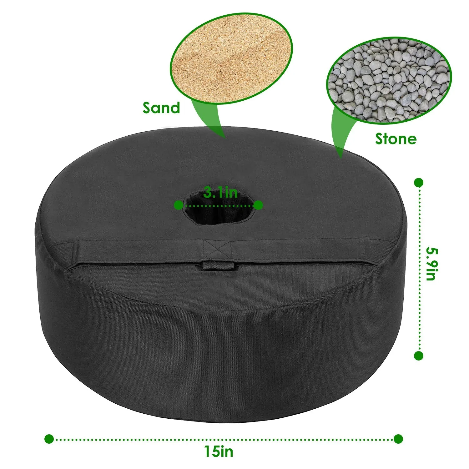 15” Patio Umbrella Base Weight Bag