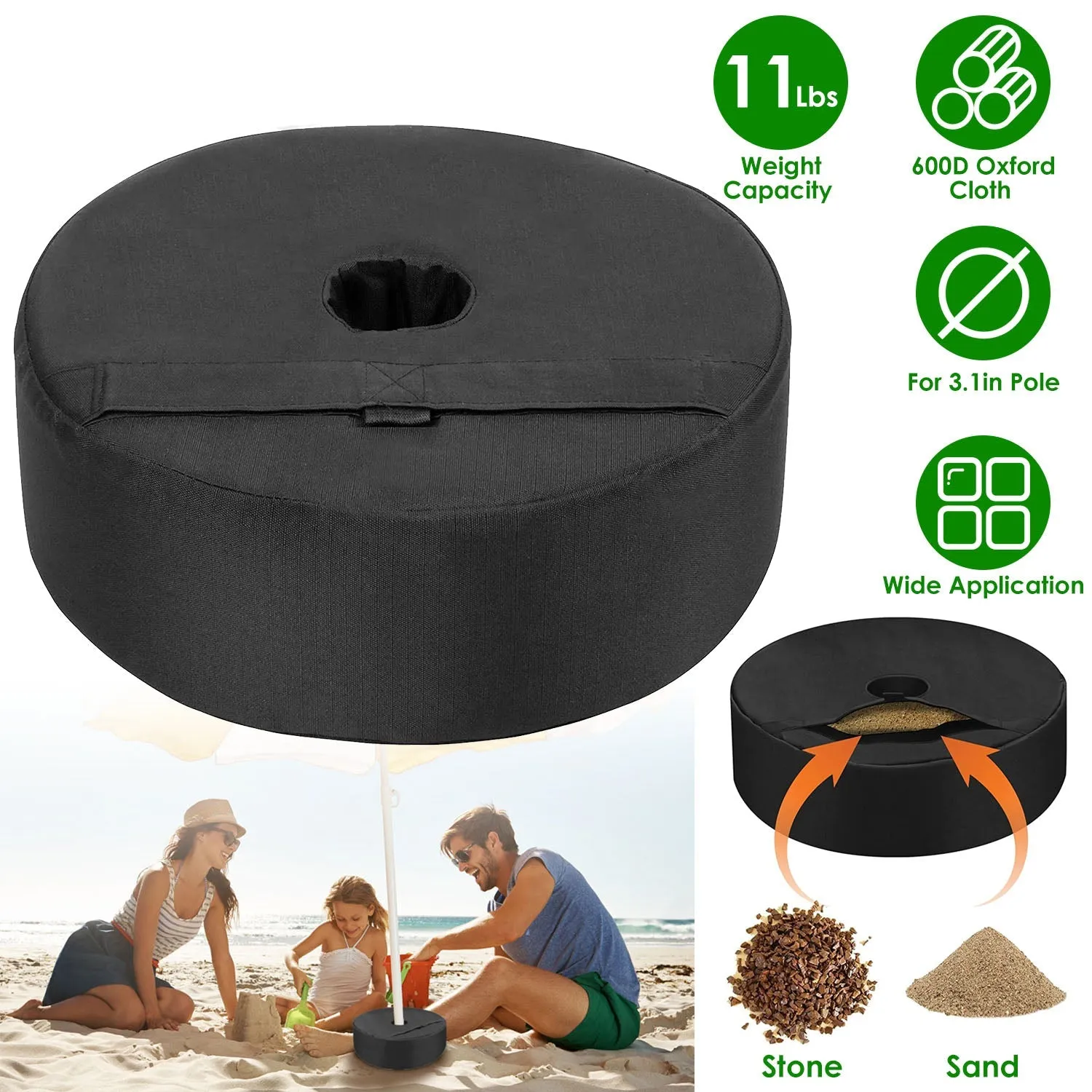 15” Patio Umbrella Base Weight Bag