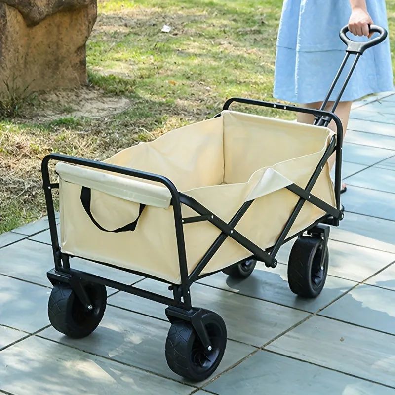 1pc Camping Cart, Folding Portable Lightweight Wagon For Outdoor Picnic Camping