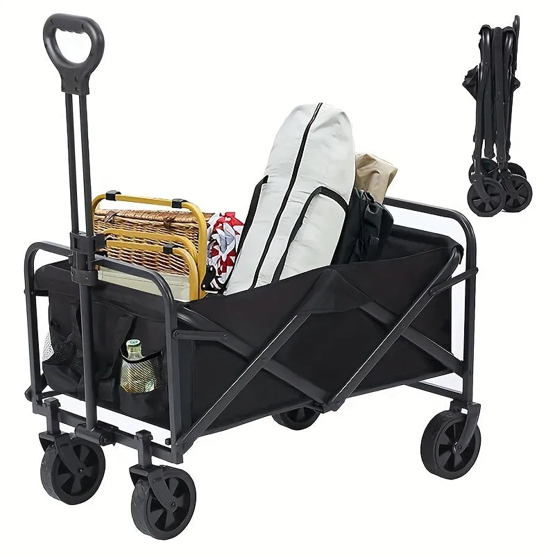 1pc Camping Cart, Folding Portable Lightweight Wagon For Outdoor Picnic Camping