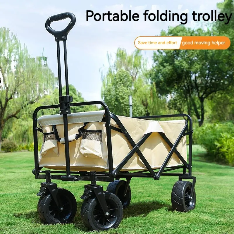 1pc Camping Cart, Folding Portable Lightweight Wagon For Outdoor Picnic Camping