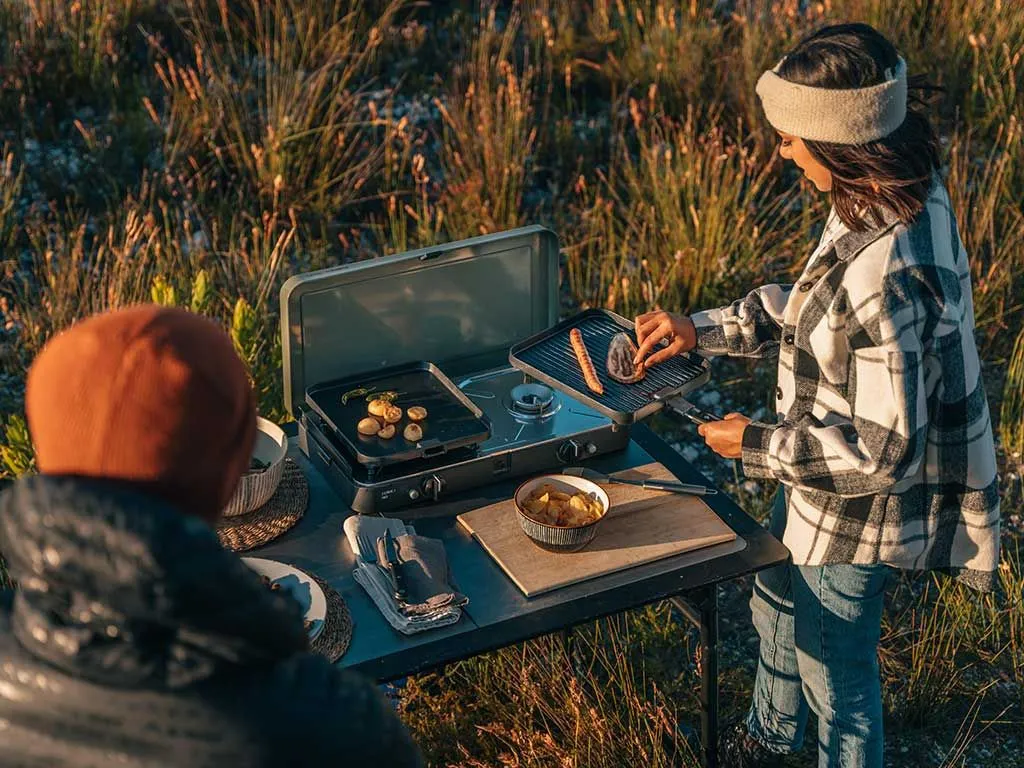 2 Cook 3 Pro Deluxe / Portable 3 Piece / Gas Barbeque Camp Cooker by Front Runner