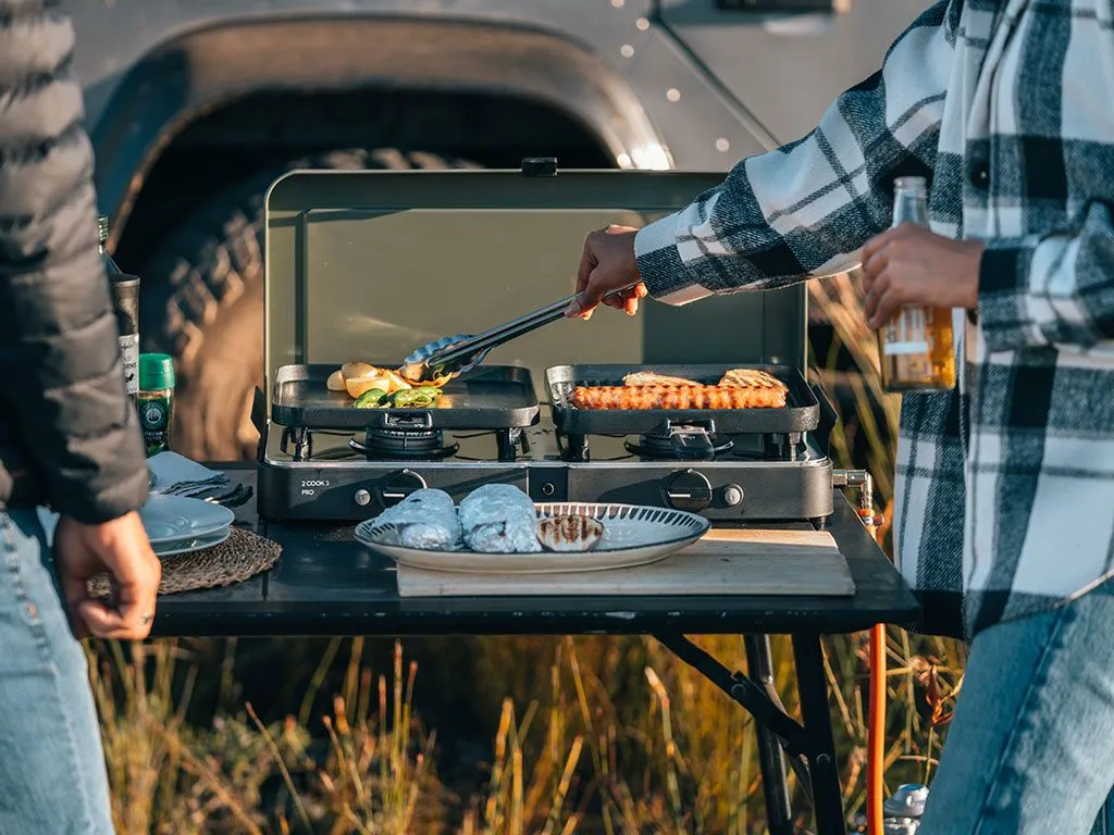 2 Cook 3 Pro Deluxe / Portable 3 Piece / Gas Barbeque Camp Cooker by Front Runner