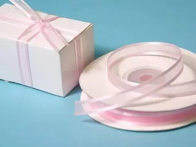 25 Yard 3/8" DIY Pink Organza Ribbon With Satin Edges For Craft Dress Wedding