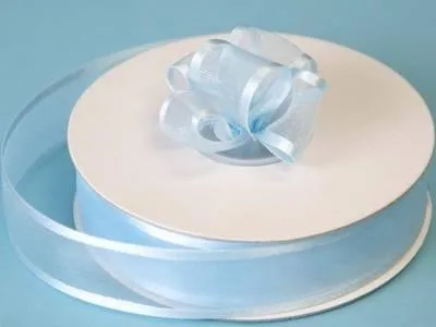 25 Yard 7/8" DIY Baby Blue Organza Ribbon With Satin Edges For Craft Dress Wedding