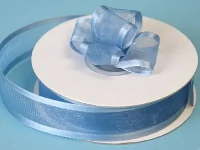 25 Yard 7/8" DIY Periwinkle Organza Ribbon With Satin Edges For Craft Dress Wedding