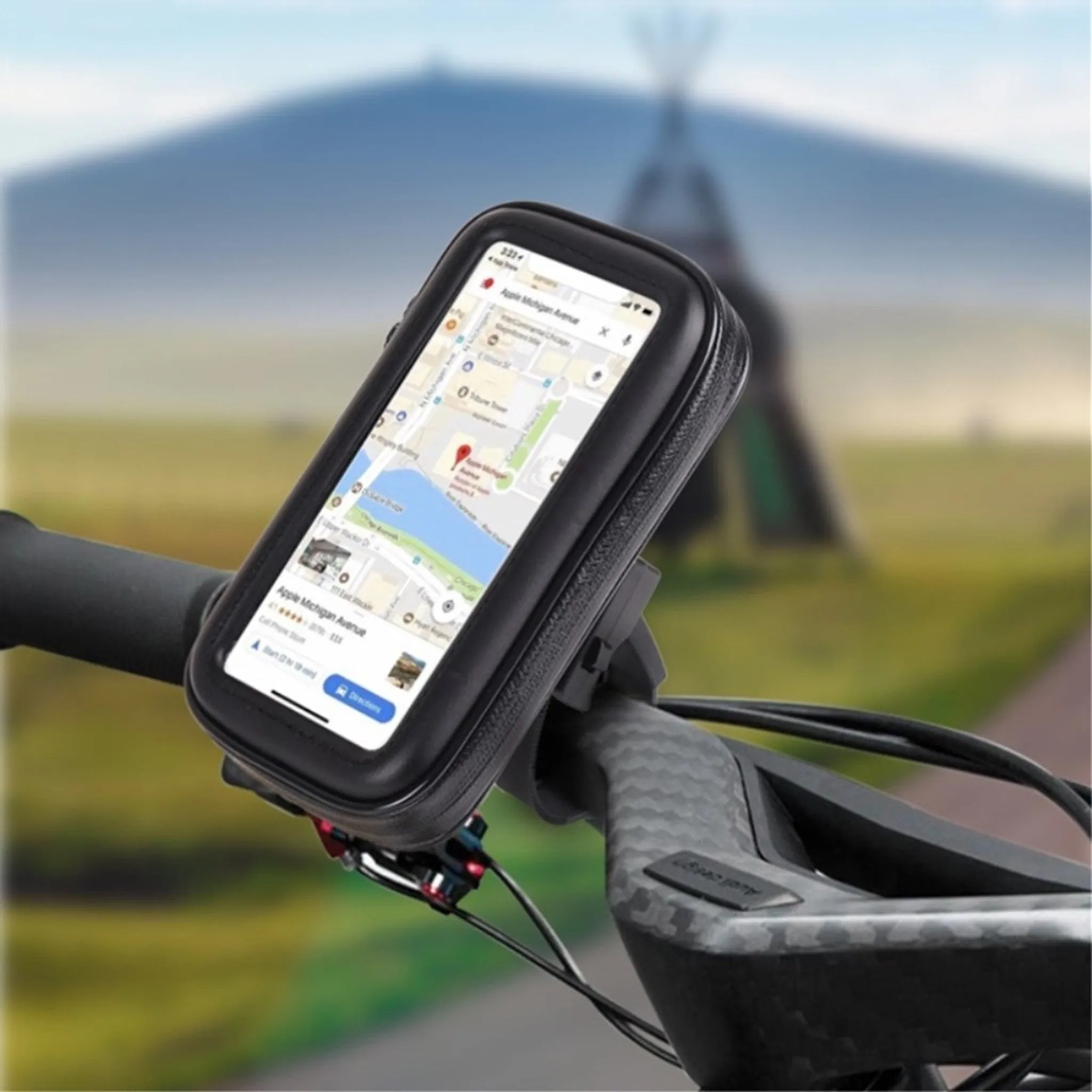 6.3inch Universal bicycle handlebar stand EVA phone bracket - Size: XL