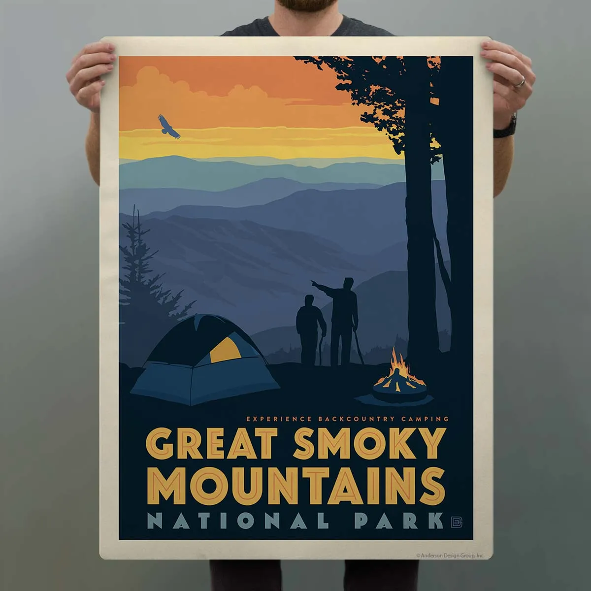 Backcountry Camping Decal Smoky Mtns National Park