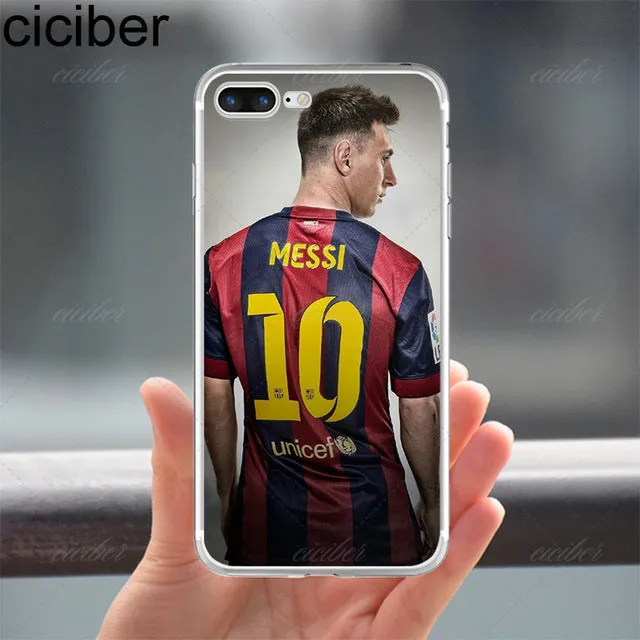 Barcelona 2017 Messi Neymar Ronaldo Transparent Clear soft silicon TPU case cover For Apple iphone 7 7 plus 5S SE 6 6S Fundas