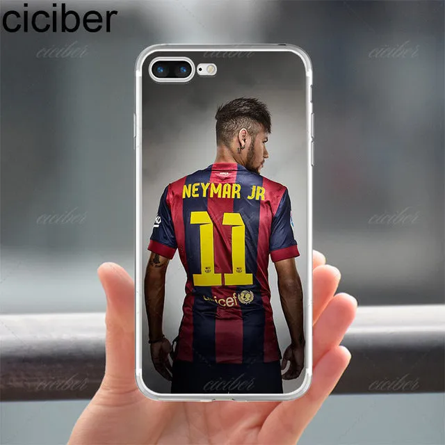 Barcelona 2017 Messi Neymar Ronaldo Transparent Clear soft silicon TPU case cover For Apple iphone 7 7 plus 5S SE 6 6S Fundas