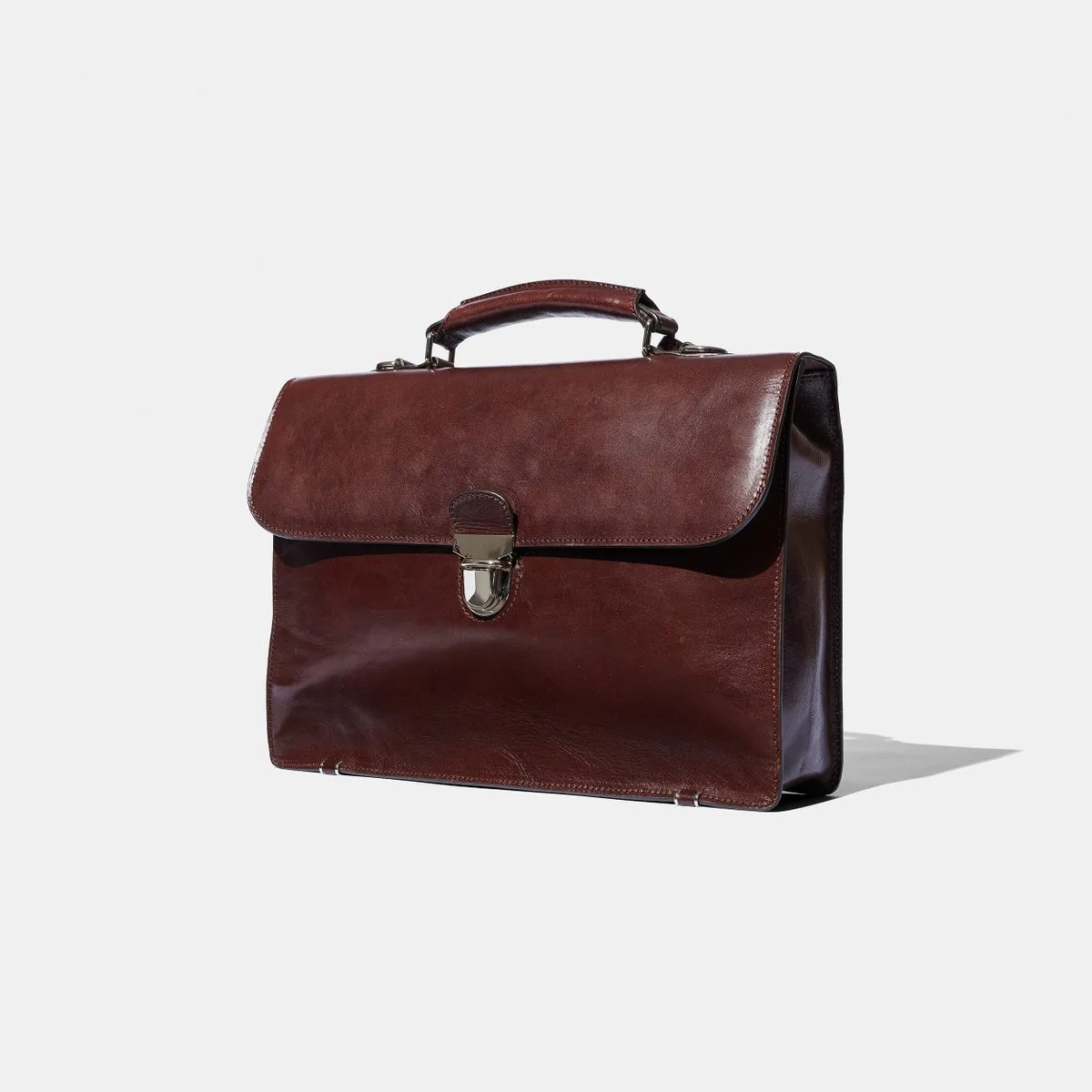 Baron - Small Briefcase BROWN LEATHER