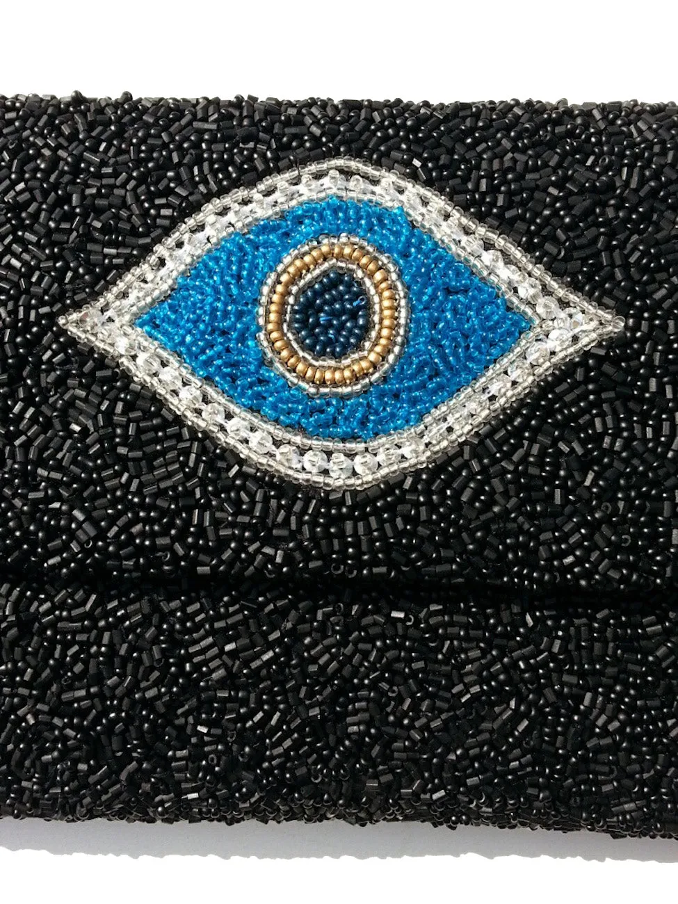 Beaded Envelope Clutch Bag Evil Eye and Hamsa