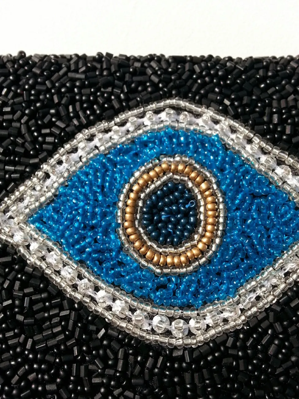 Beaded Envelope Clutch Bag Evil Eye and Hamsa