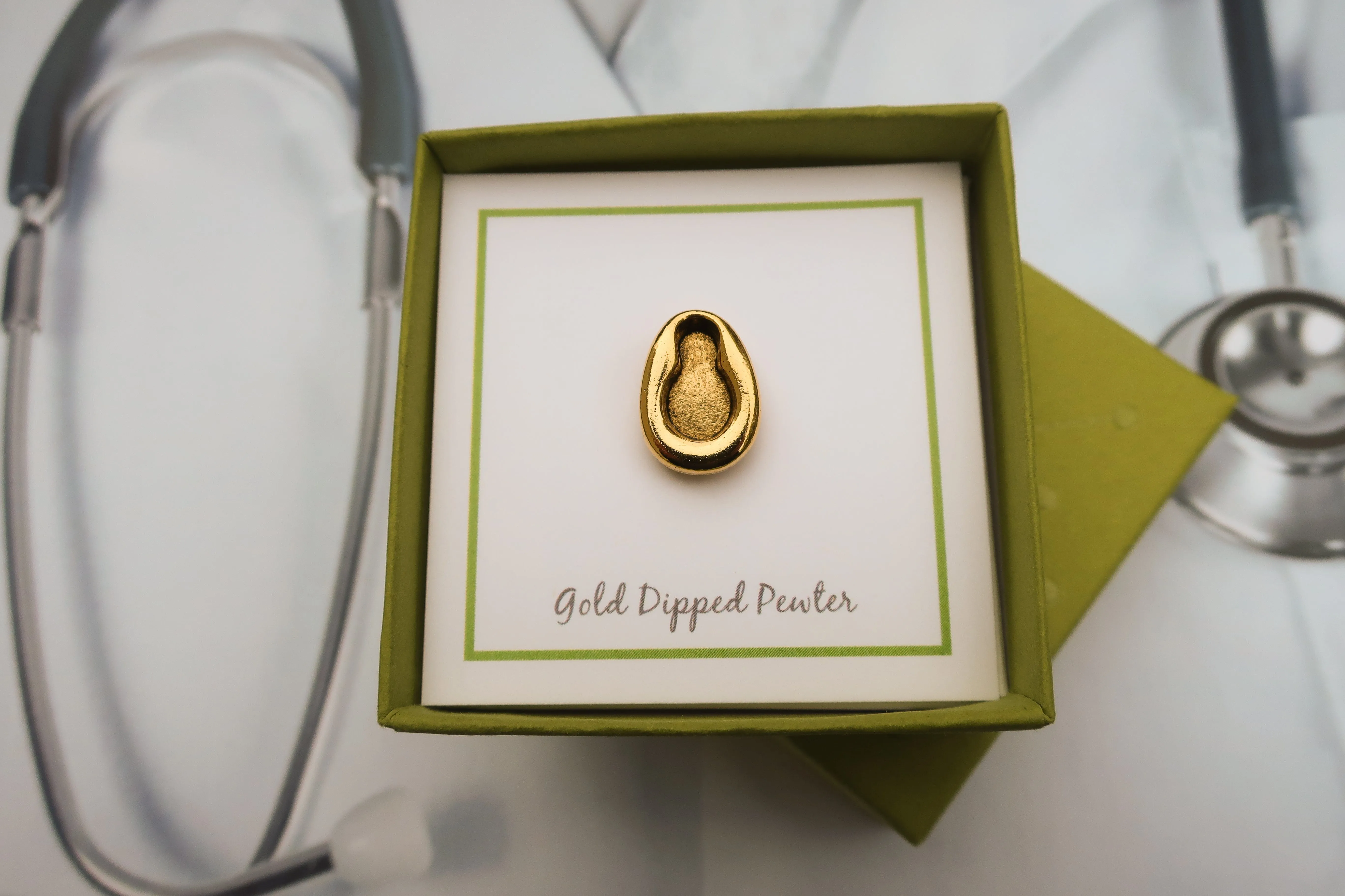 Bed Pan Gold Lapel Pin