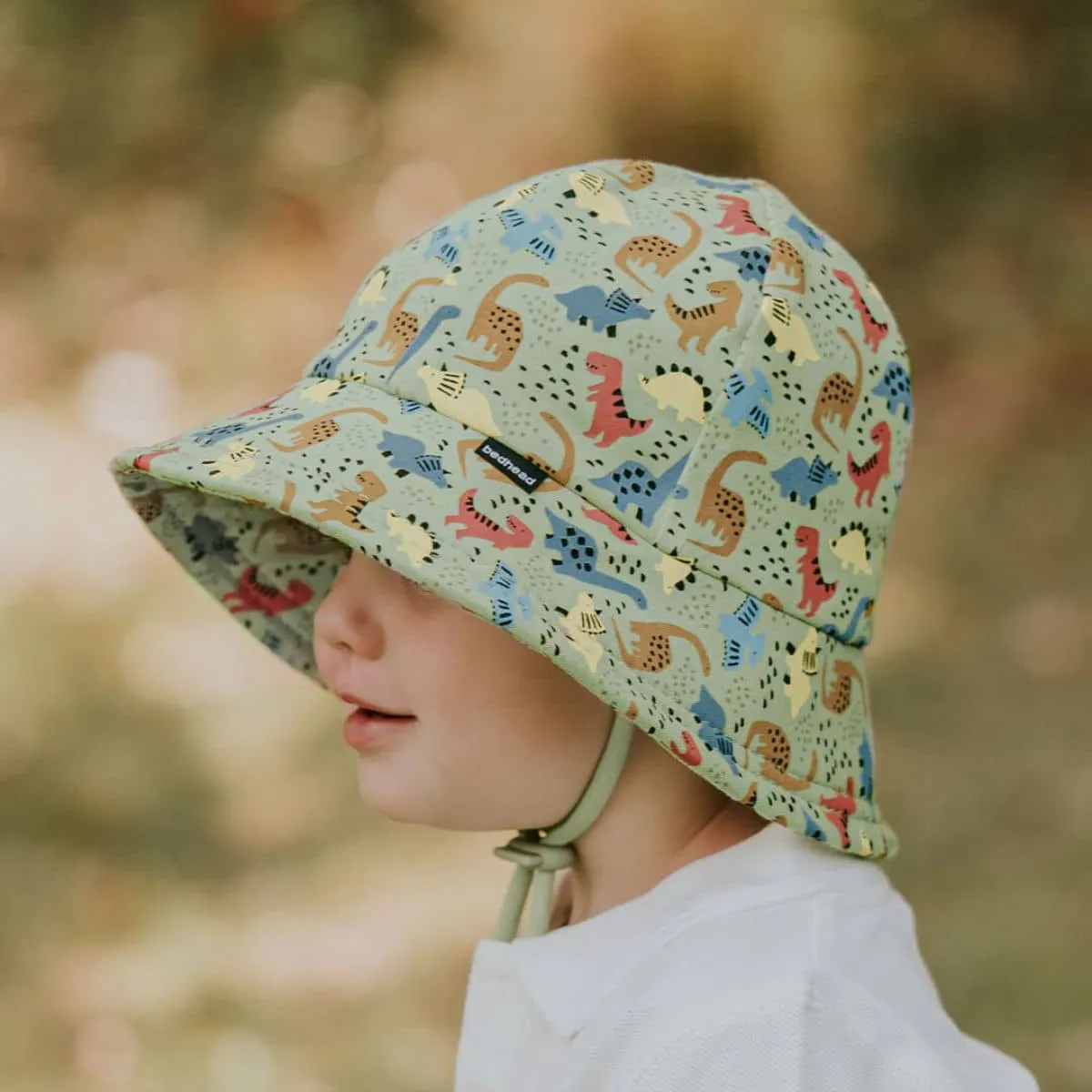 Bedhead Baby Bucket Hat with Strap - Limited Edition - Dino