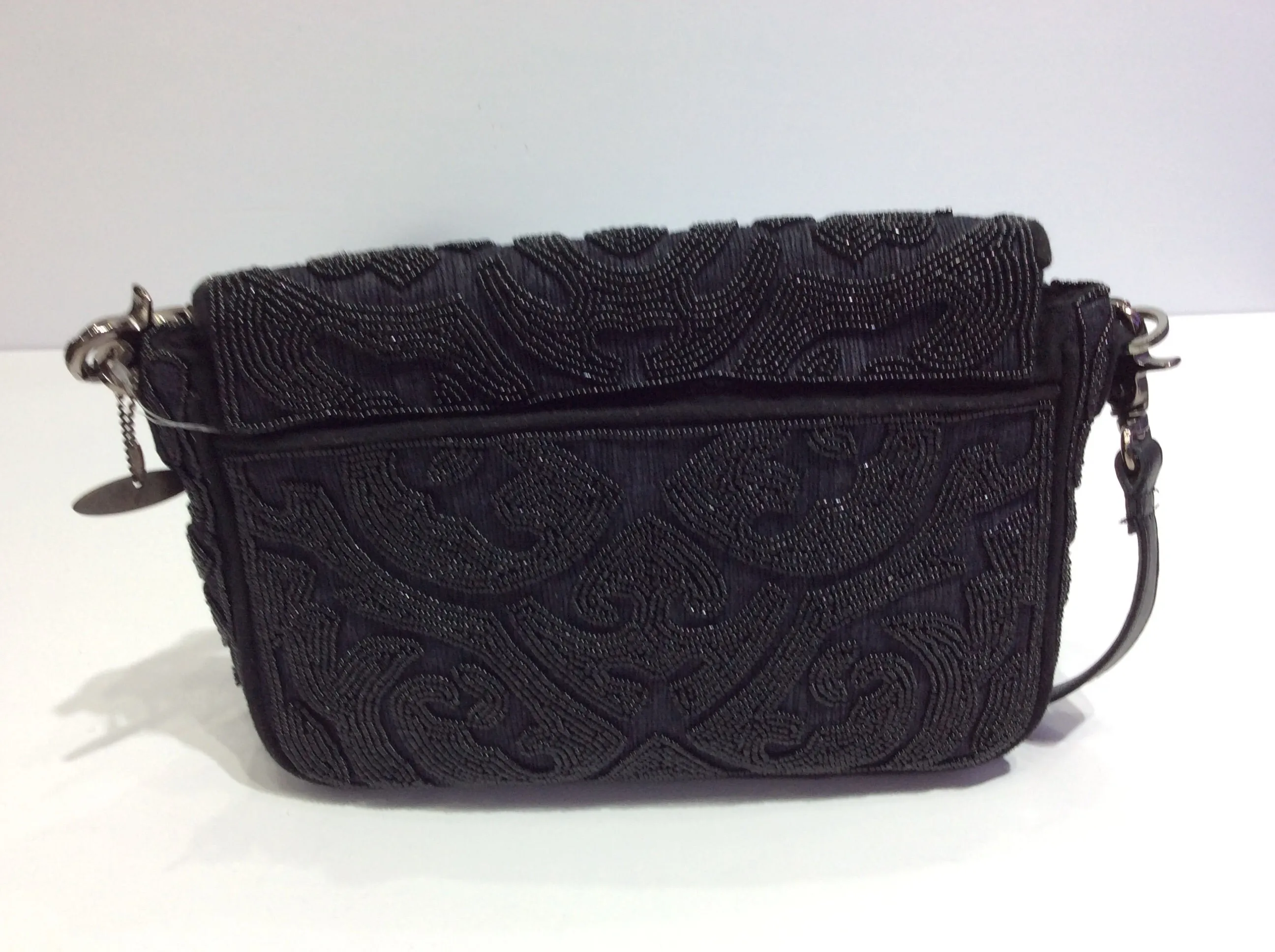 Black Beaded Shoulder Bag