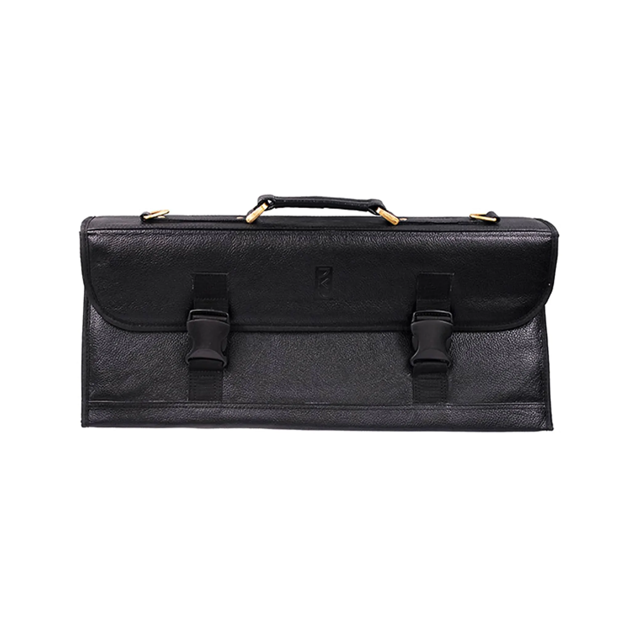 Black Buffalo Leather Knife Bag, 11 Slots