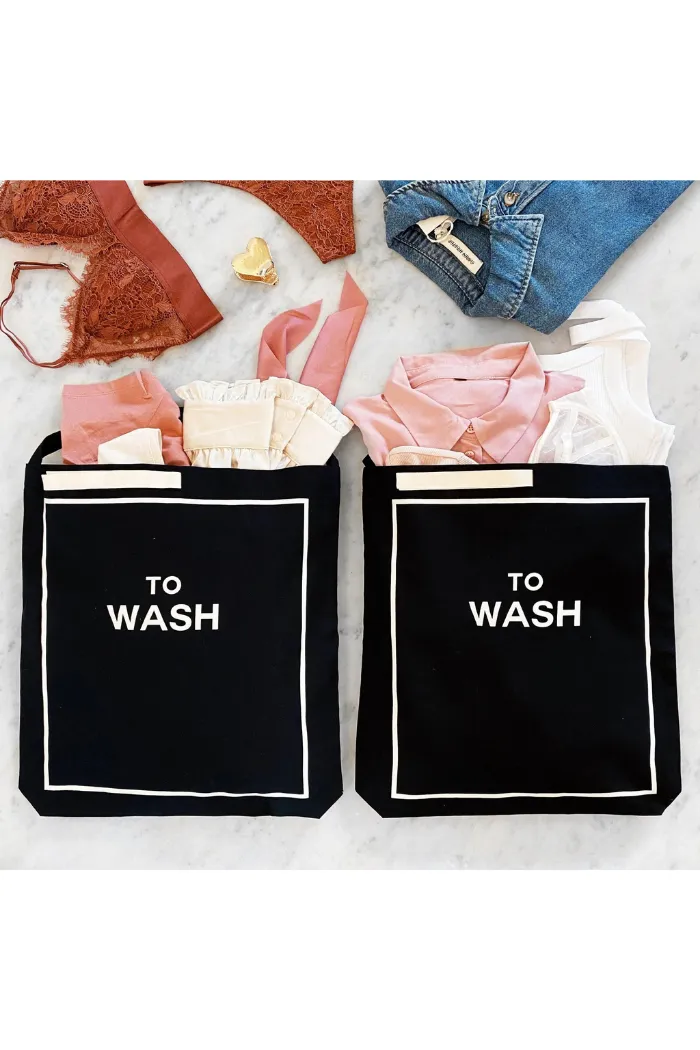 Black To Wash Laundry Bag