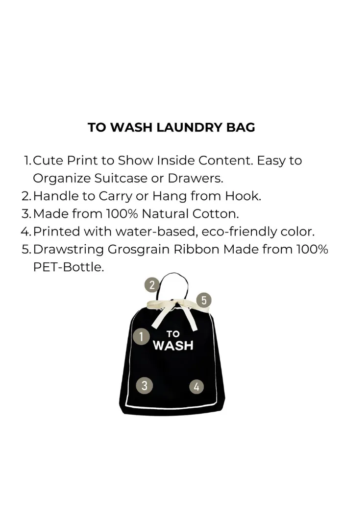 Black To Wash Laundry Bag