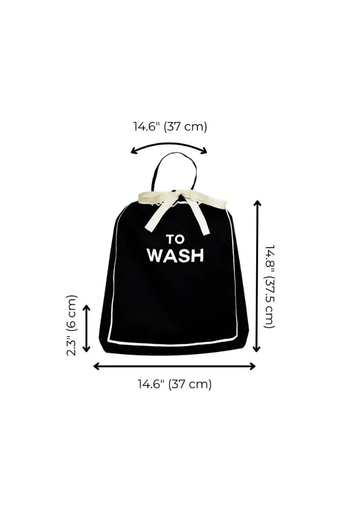 Black To Wash Laundry Bag