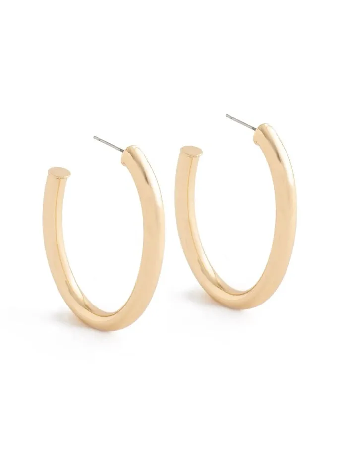 Bold Hoop Earrings - Gold