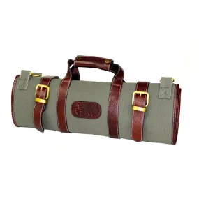 Boldric Green 17 Pocket Canvas Knife Bag (FREE SHIPPING)