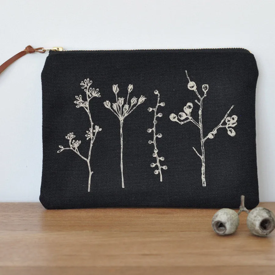 Botanica Black Flat Bottom Pouch