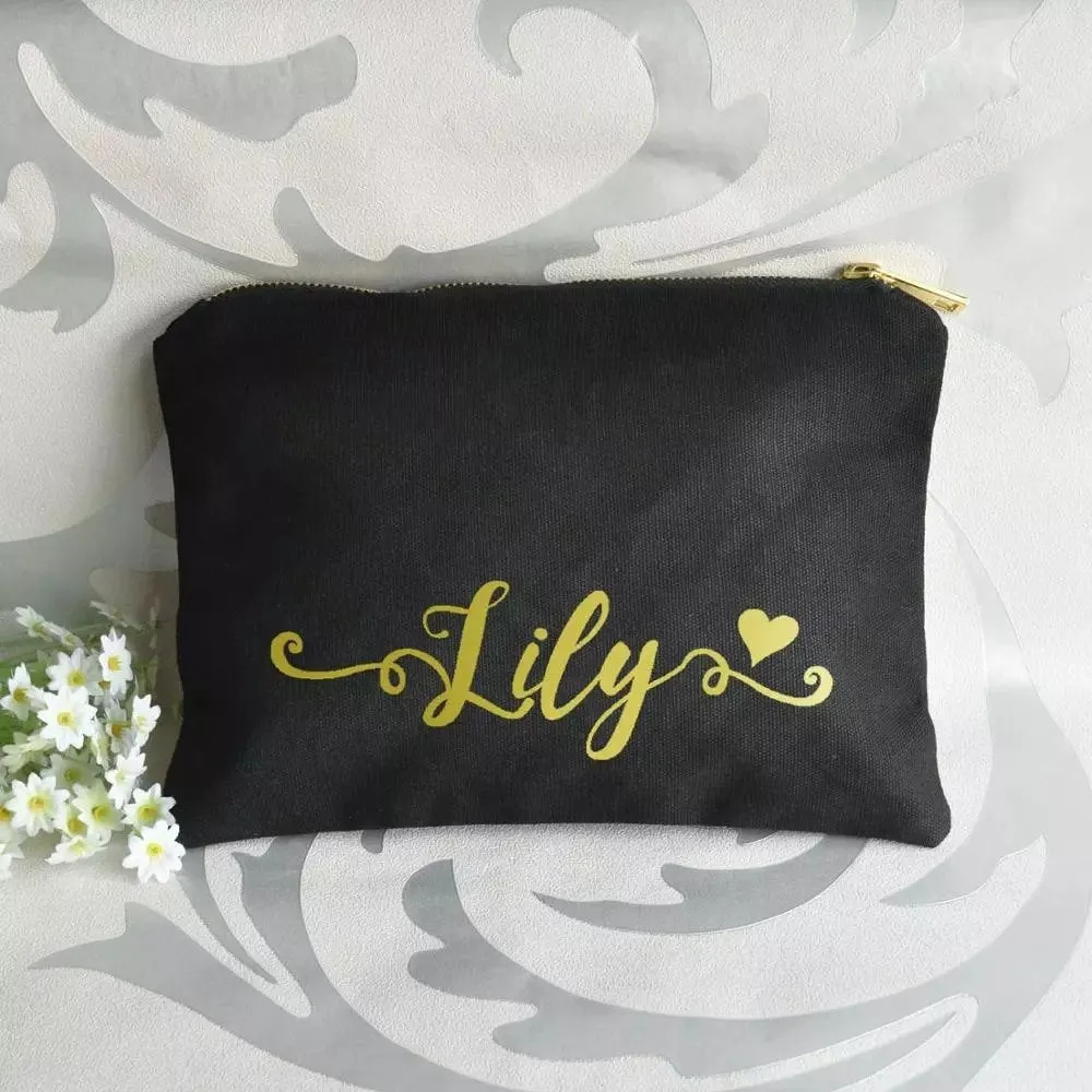 Bridesmaid Makeup Bag Personalized, Custom Makeup Bag, Personalized Bag, Custom Toiletry Bag, Customized Makeup Bag, Wedding Gift