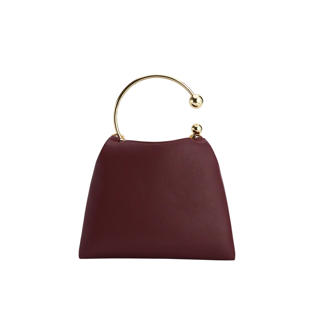 Burgundy Ring Handle Bag (Low Stock)