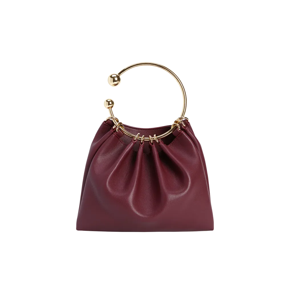 Burgundy Ring Handle Bag (Low Stock)