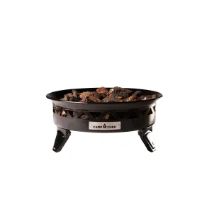 Camp Chef Juniper 16 in. Outdoor Liquid Propane Fire Pit with Lava Rocks, Black