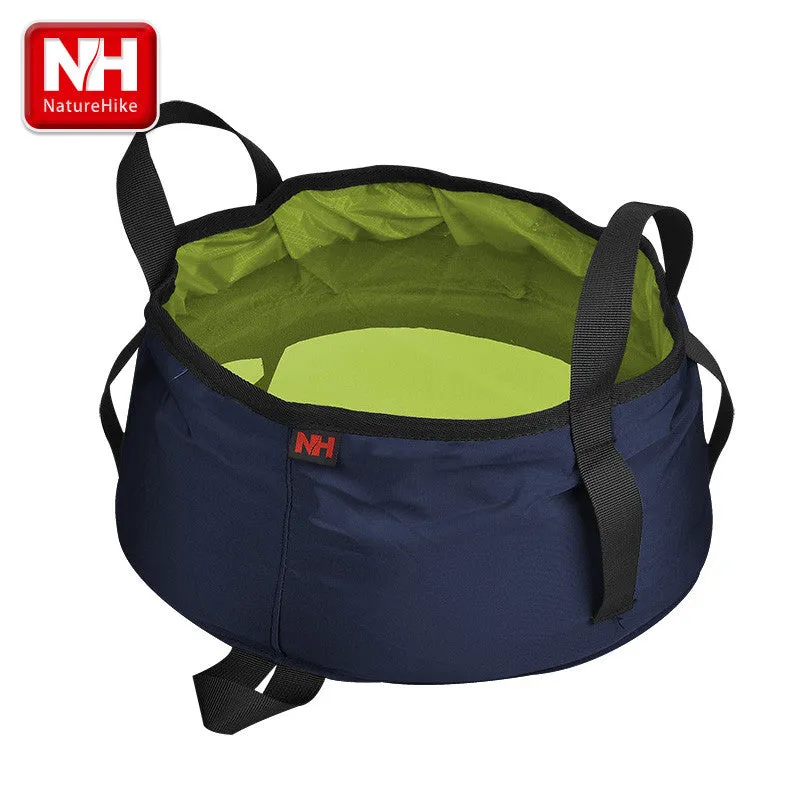 Camping hiking folding water basin foldable water carrier bucket ultra light weight easy portable 8.5 L capacity