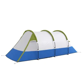 Camping Tent, Large Tunnel Tent with Bedroom and Living Area, 2000mm Waterproof, Portable with Bag for 2-3 Man, Green