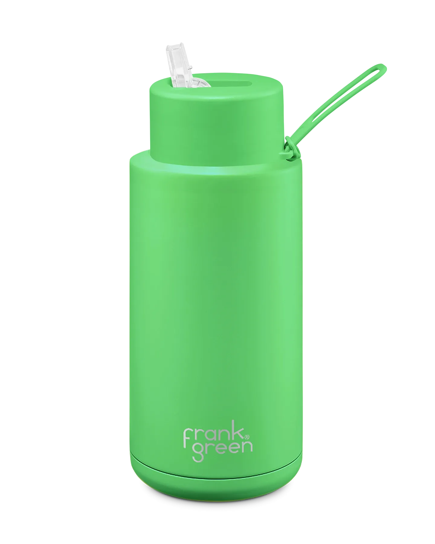 Ceramic Reusable Bottle 34oz 1Lt - Neon Green