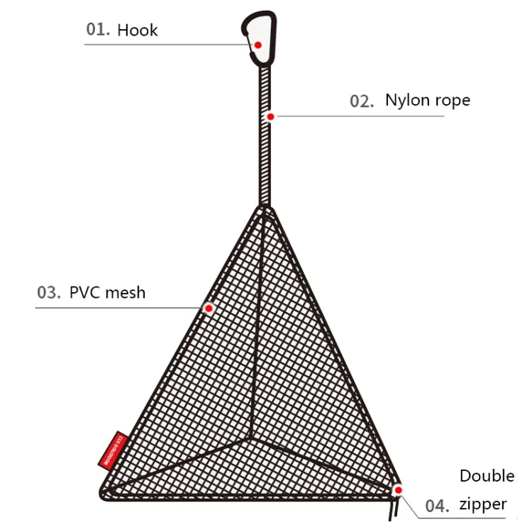 CLS Outdoor Triangular Foldable Storage Mesh Bag L