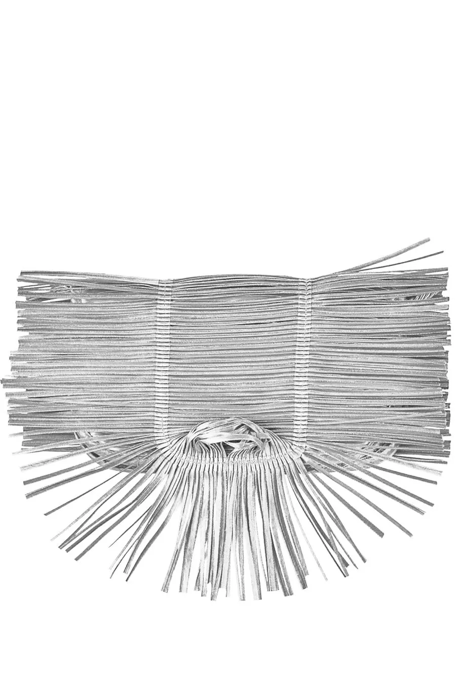 Clutch Me Silver Clutch with Fringes