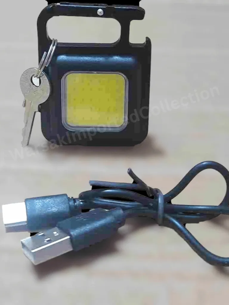 COB Rechargeable Keychain Pocket Flashlight