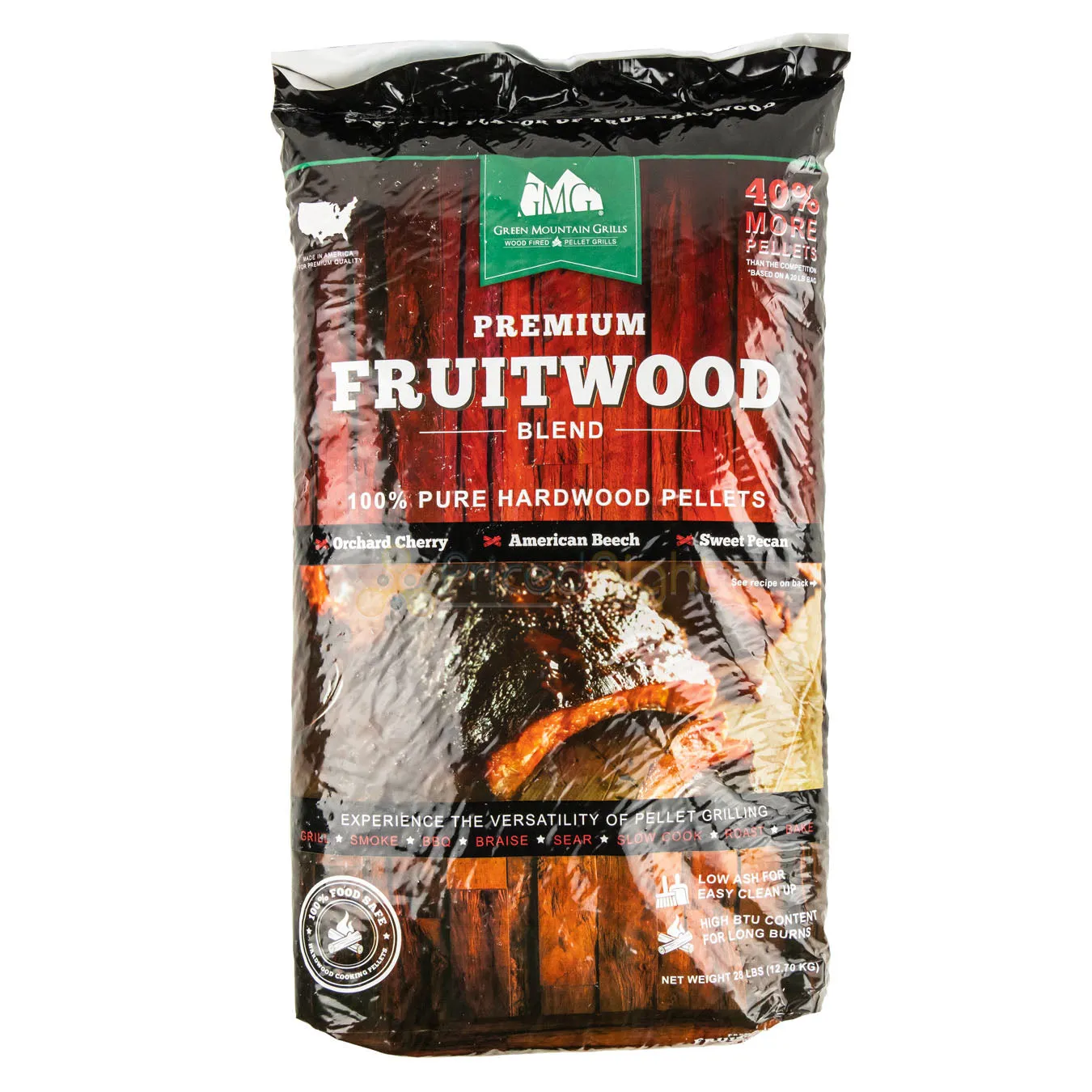 Cooking Pellets Premium Fruitwood Pellet Blend 28lb Bag Cherry Beech Pecan GMG