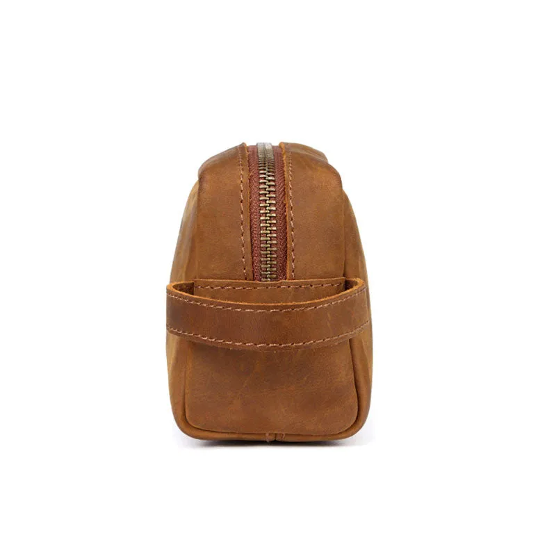 Crazy Horse Leather Toiletry Bag