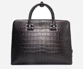 Crocodile Leather Briefcase ,Man Shoulder Messenger Bag ,Password Lock Computer Business Handbag, Free shipping