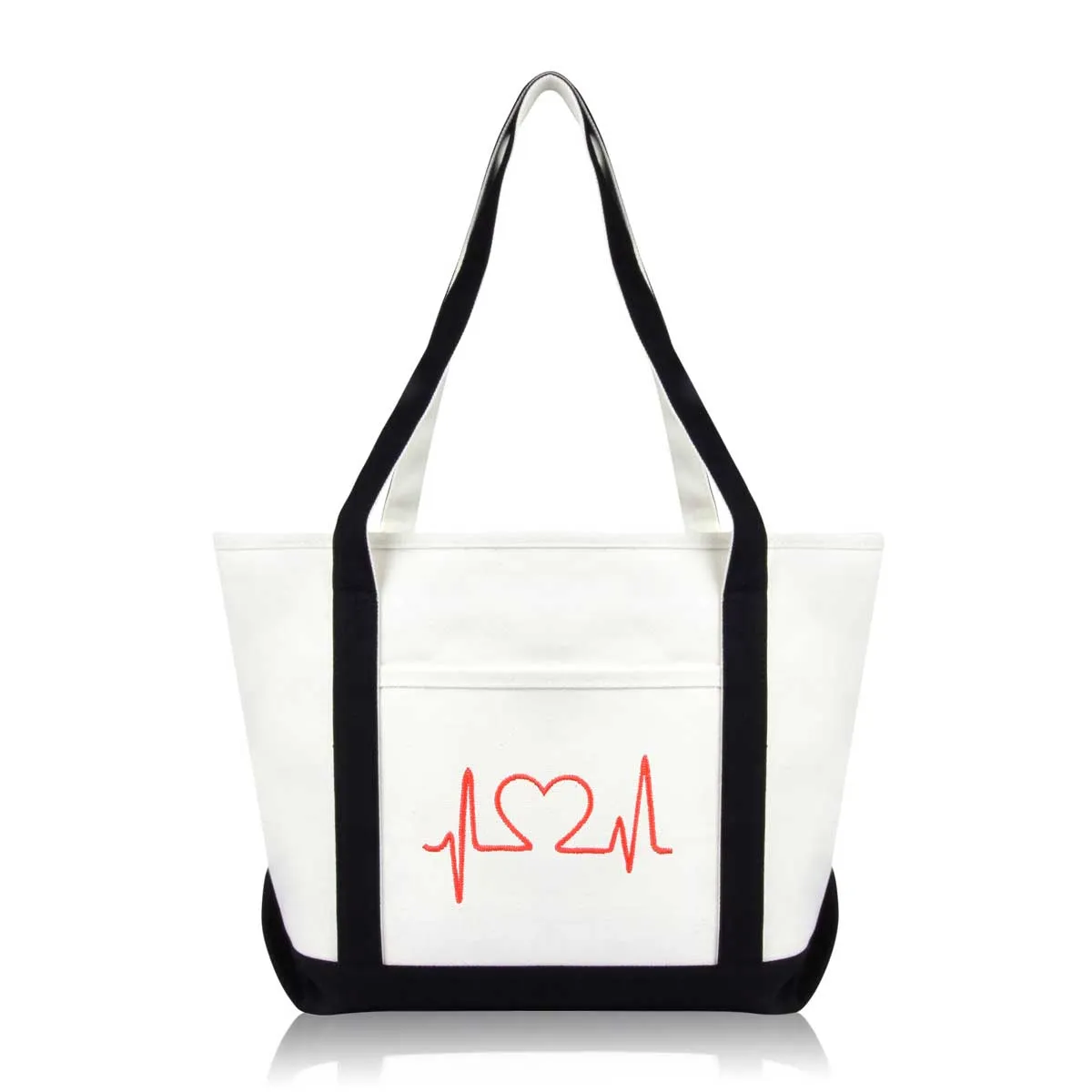 Dalix Heartbeat Tote Bag