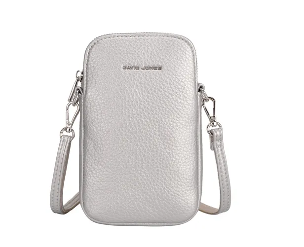 David Jones Womens Phone Bag NV6937-1 Silver