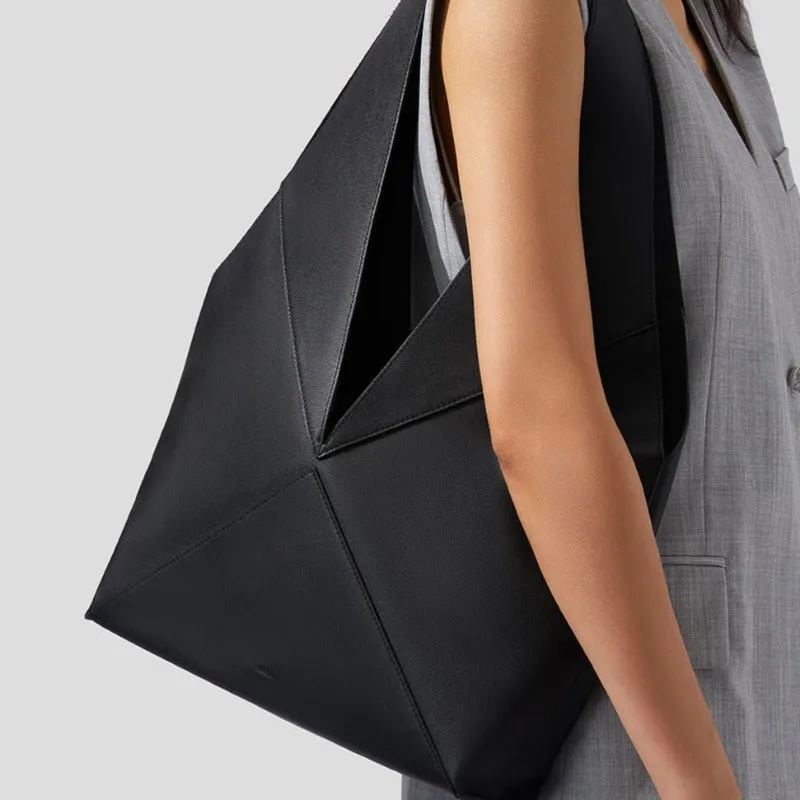 Designer Foldable V-Bag - Black