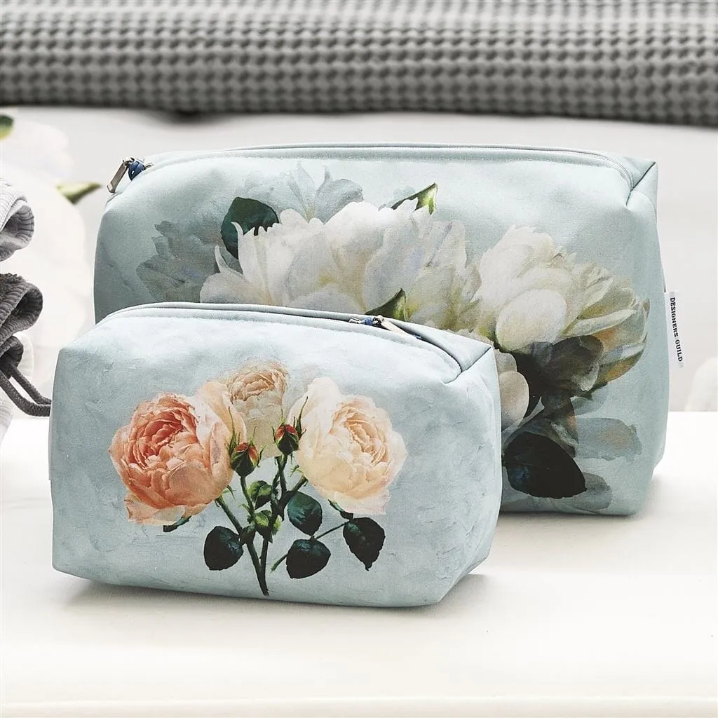 Designers Guild Peonia Grande Zinc Medium Toiletry Bag