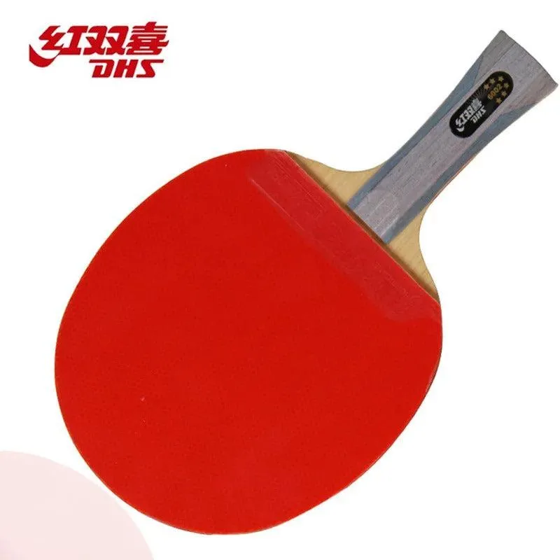 DHS 6 Star Table Tennis Bat 6002 with DHS Hurricane 8 & Tin Arc Rubbers