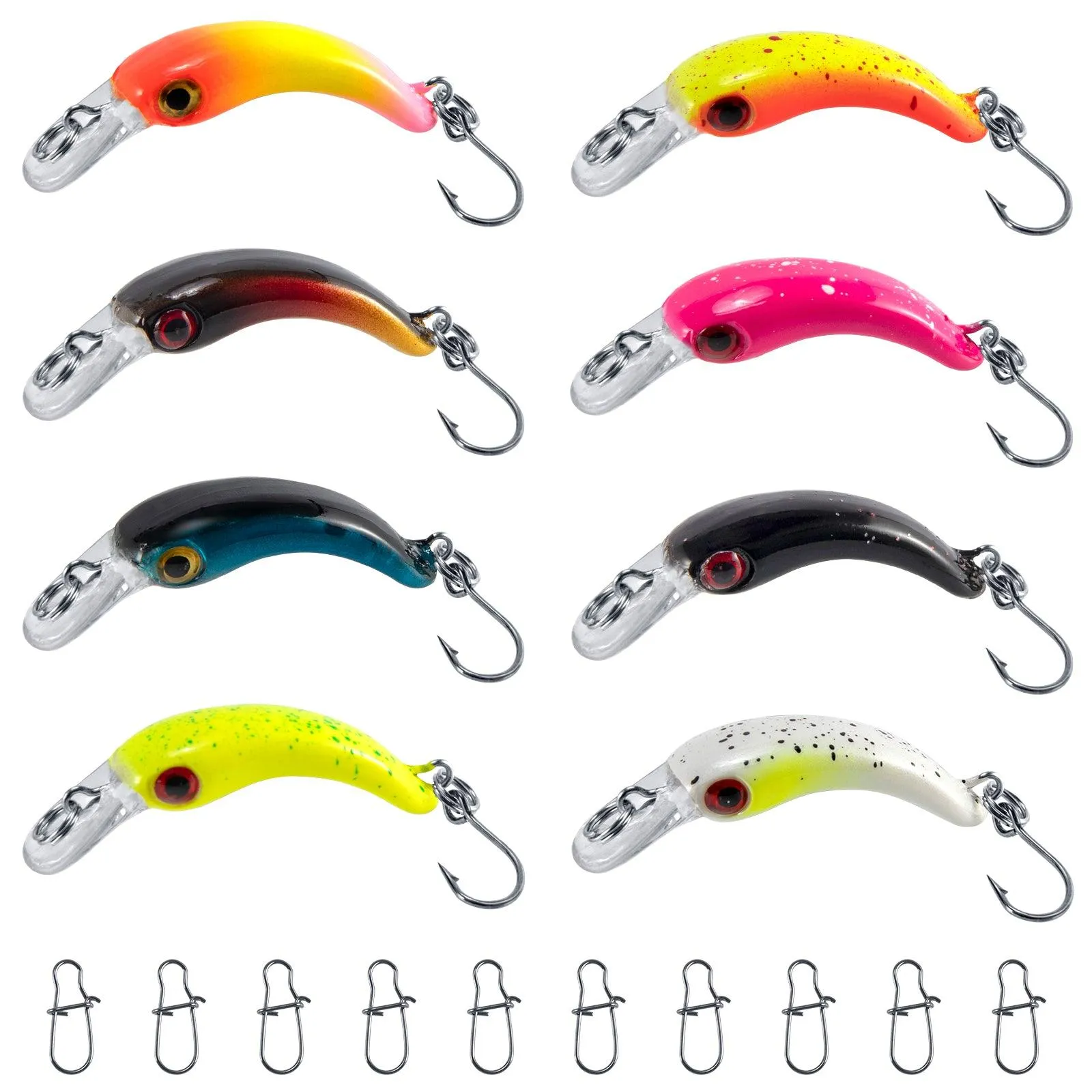 Dr.Fish 8pcs Forellen Wobbler  4cm 1.5g