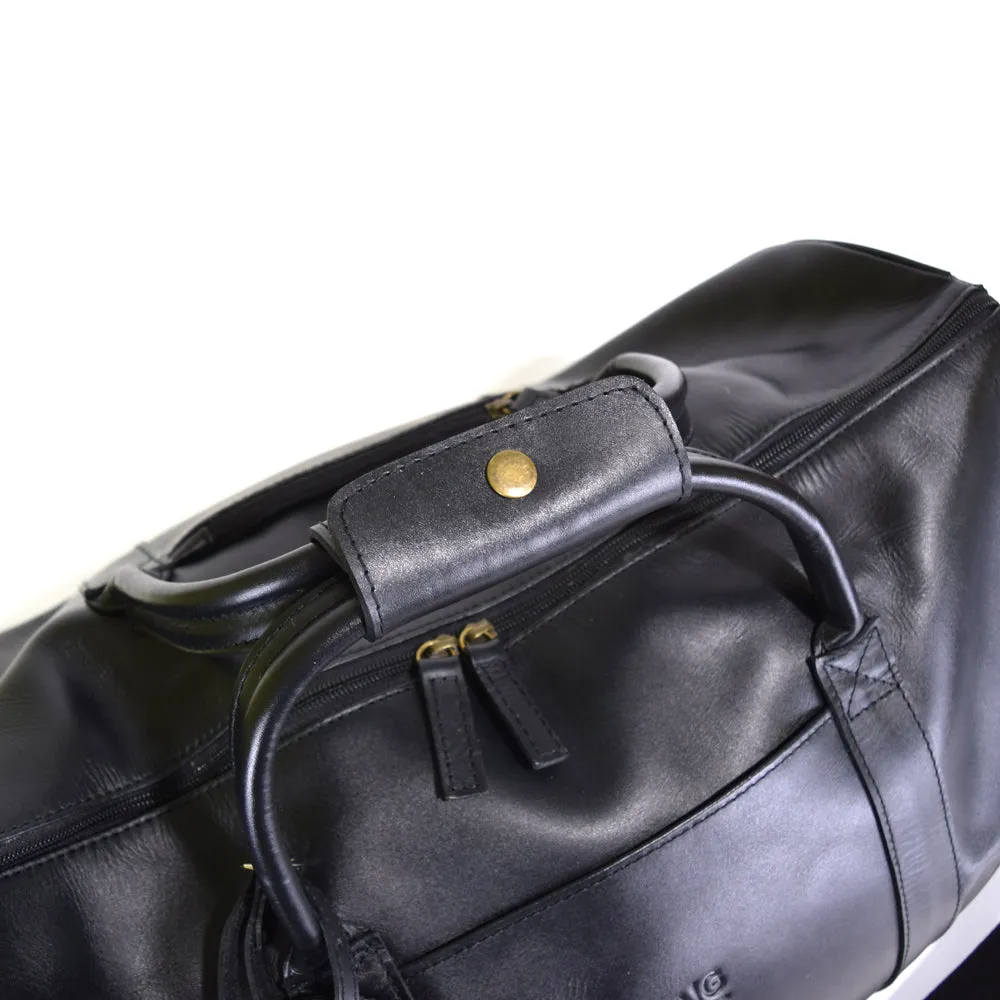 Duffel X-Large in Black Leather - FINAL SALE NO EXCHANGE