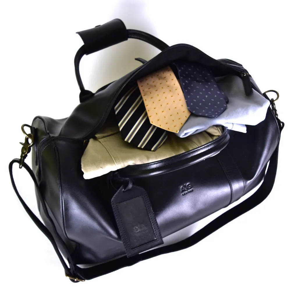 Duffel X-Large in Black Leather - FINAL SALE NO EXCHANGE