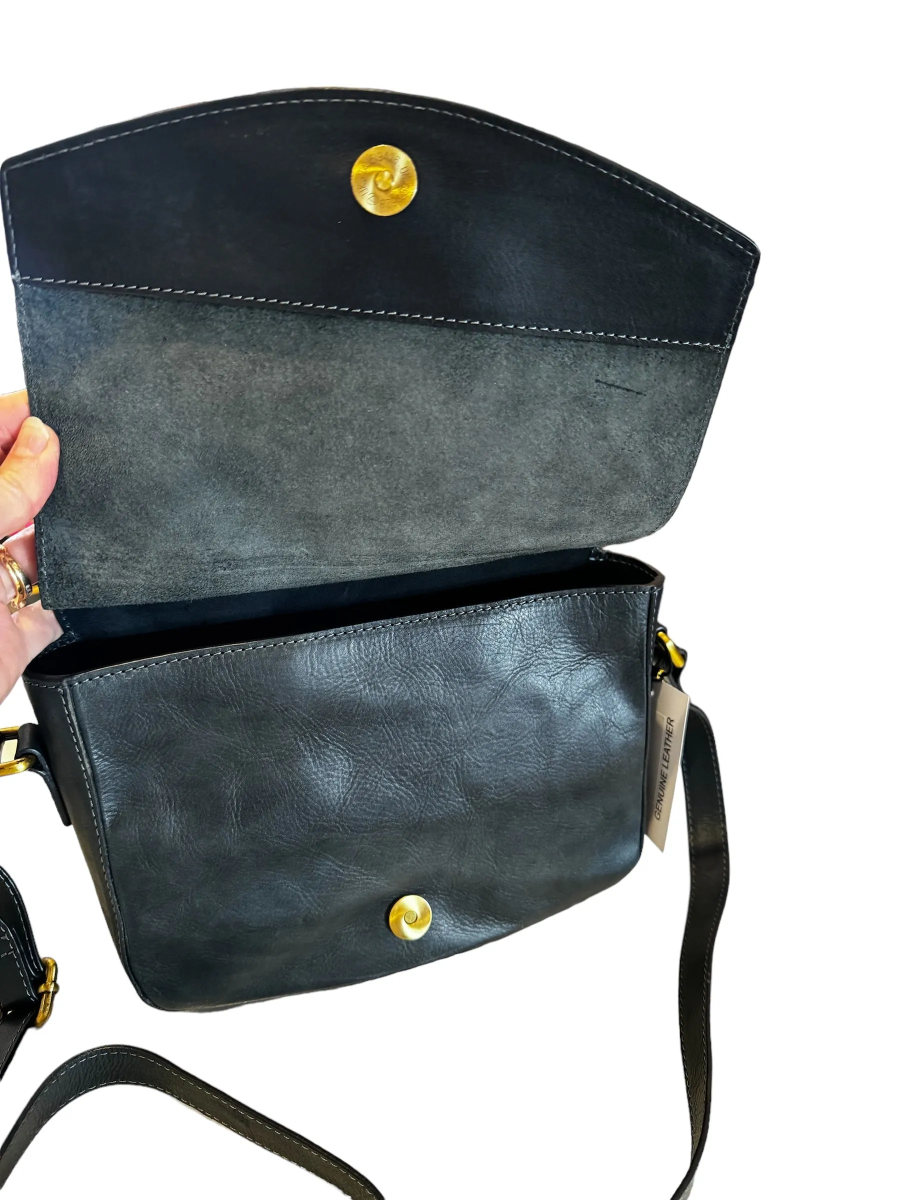 Eleanor Crossbody with Flap - Navy